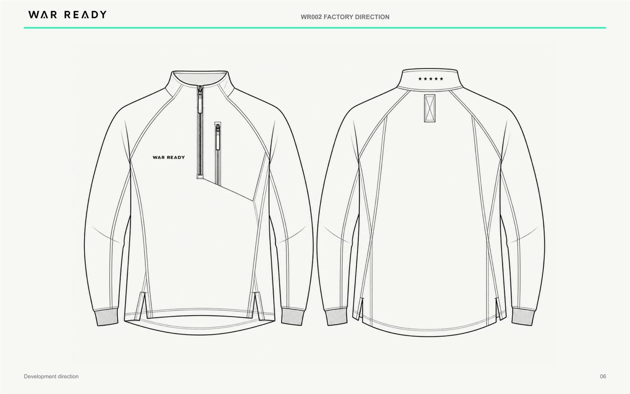 War Ready WR002 apparel factory tech pack